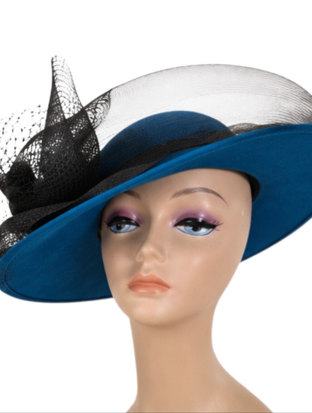 Vintage 1950s–1960s "Exclusive by Dajon New York" Royal Blue Wool Hat